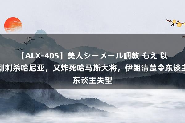 【ALX-405】美人シーメール調教 もえ 以色列刚刺杀哈尼亚，又炸死哈马斯大将，伊朗清楚令东谈主失望