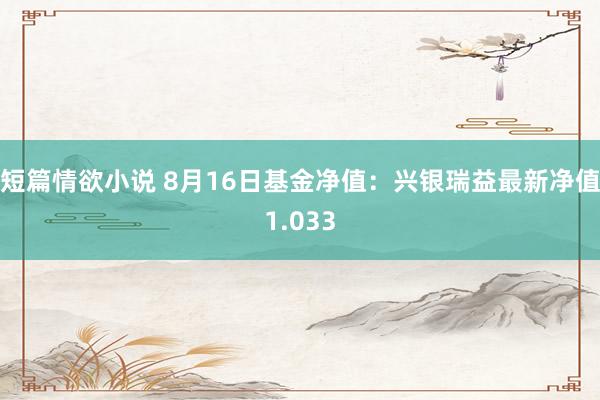 短篇情欲小说 8月16日基金净值：兴银瑞益最新净值1.033