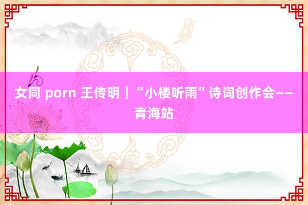 女同 porn 王传明｜“小楼听雨”诗词创作会——青海站