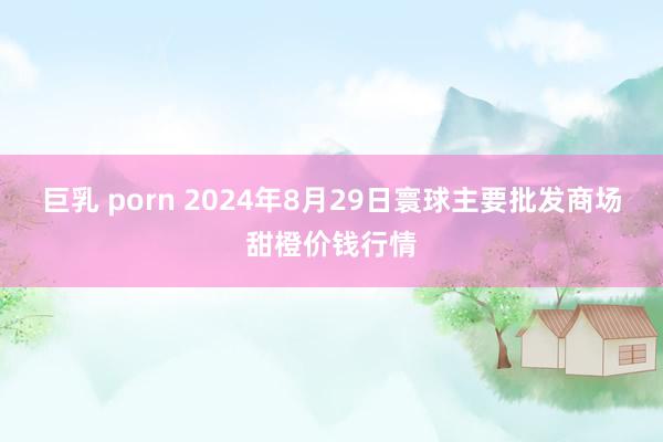 巨乳 porn 2024年8月29日寰球主要批发商场甜橙价钱行情