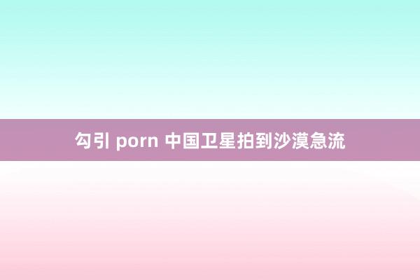 勾引 porn 中国卫星拍到沙漠急流