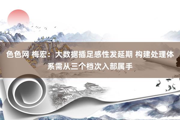 色色网 梅宏：大数据插足感性发延期 构建处理体系需从三个档次入部属手